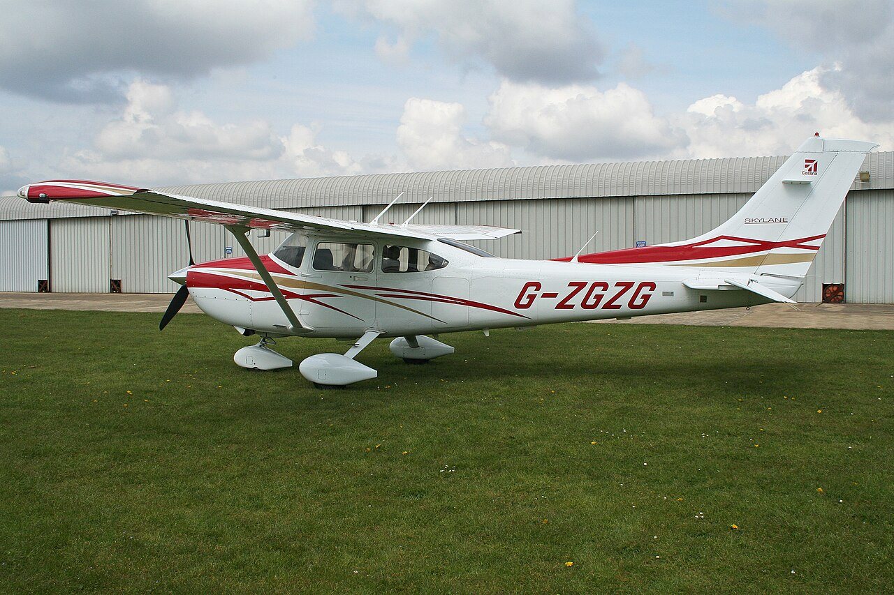 Cessna 182T G-ZGZG at Fenland Airfield, April 2012.